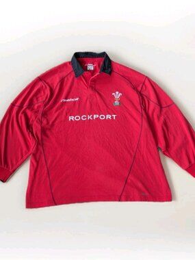 Wales Rugby Union WRU Reebok Long Sleeve Rugby Jersey Shirt XXL Cymru 2000s